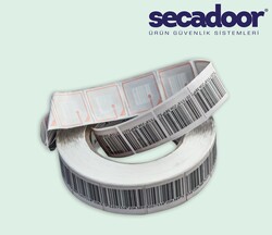 Secadoor - Kağıt Alarm Etiketi Barkodlu / 40x40 mm / 1000'li Rulo