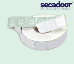 Secadoor - Kağıt Alarm Etiketi Barkodsuz / 30x30 mm / 1000'li Rulo