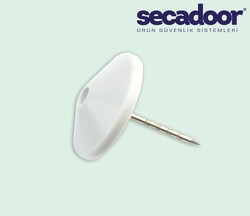 Secadoor - Alarm Çivisi / Plastik Başlı / Tırtıklı / 16 mm / 1000'li Kutu