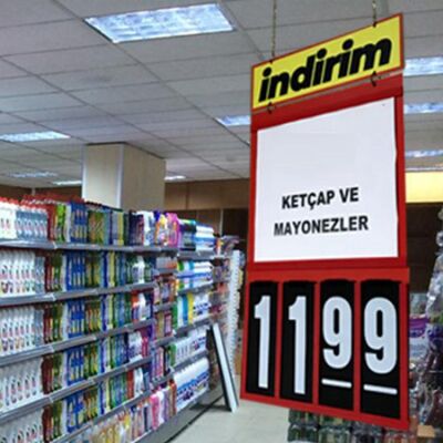 Tavan İndirim Panosu / 4 Hane