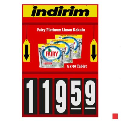 Tavan İndirim Panosu / 5 Hane
