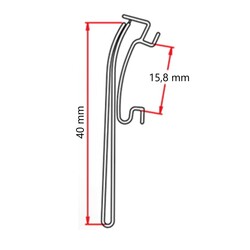 Teknogon Raf Etiketlik / Şeffaf / h:40 mm - 2