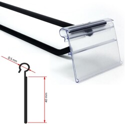 Marketix - Tel Sport Tel Askı Etiketlik / Şeffaf / h:40 mm