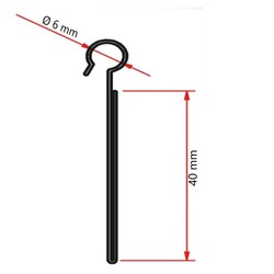 Tel Sport Tel Askı Etiketlik / Şeffaf / h:40 mm - 2