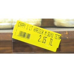 Marketix - Yapışkanlı Raf Etiketlik / Şeffaf / h:40 mm