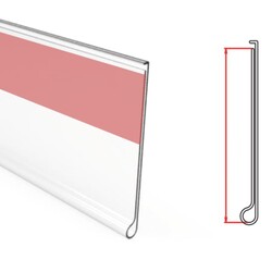 Yapışkanlı Raf Etiketlik / Şeffaf / h:40 mm - 3