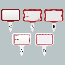 Marketix - Yazı Kartı / Saplamalı / PVC