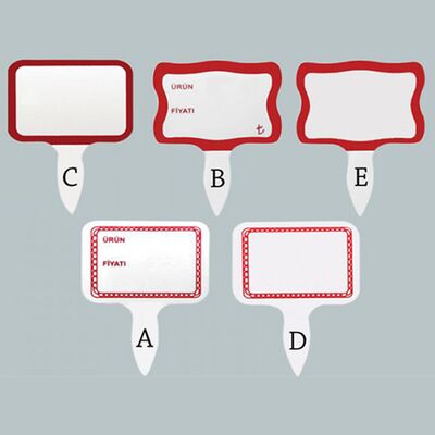 Yazı Kartı / Saplamalı / PVC