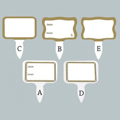 Yazı Kartı / Saplamalı / PVC
